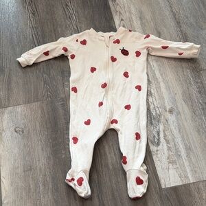 Pekkle Heart Print Kids One Piece